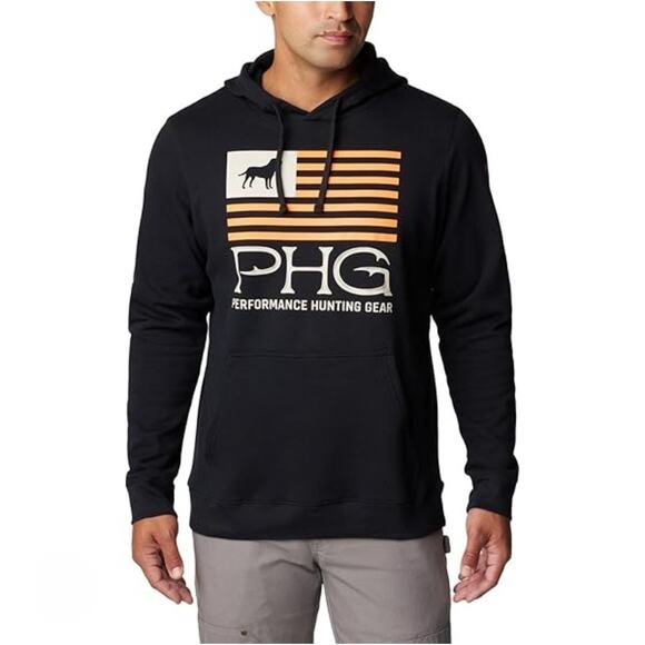 Columbia PHG Hunt Star Hoodie Sweatshirt Black Hunting Dog Men’s S MSRP $55 - Picture 1 of 11